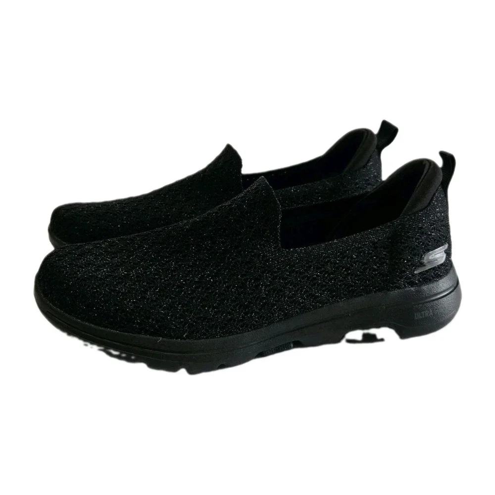 S Sport by Skechers Shoes Womens 8.5 Malvina Comfort Slip On Sneakers Black Mesh